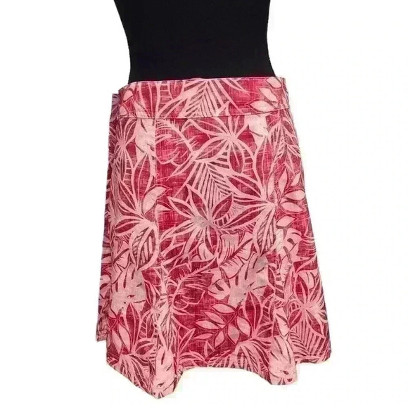 RIP SKIRT Hawaii Darling Red Floral Print True Wrap Mini Skirt - Picture 3 of 5